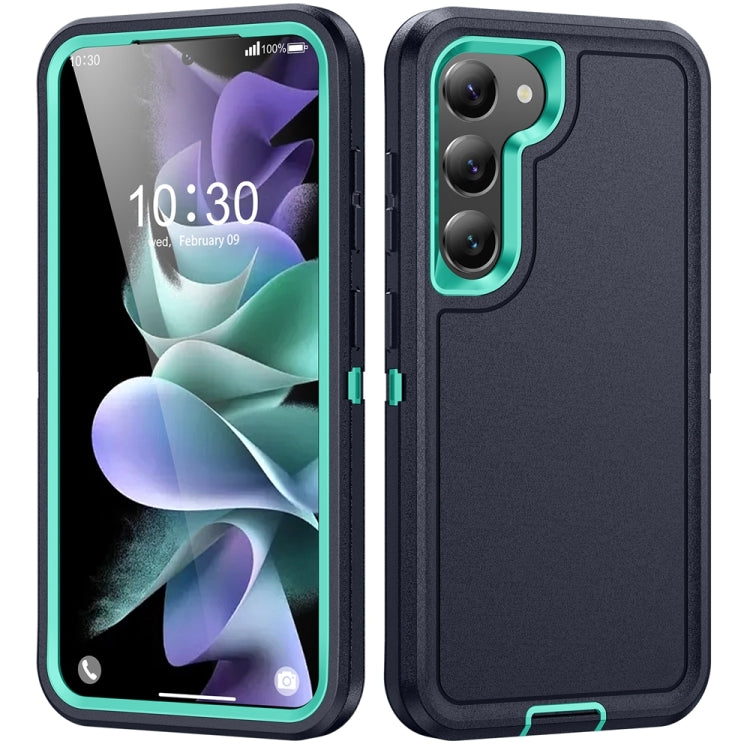 For Samsung Galaxy S24 5G Life Waterproof Rugged Phone Case(Dark Blue + Light Blue)