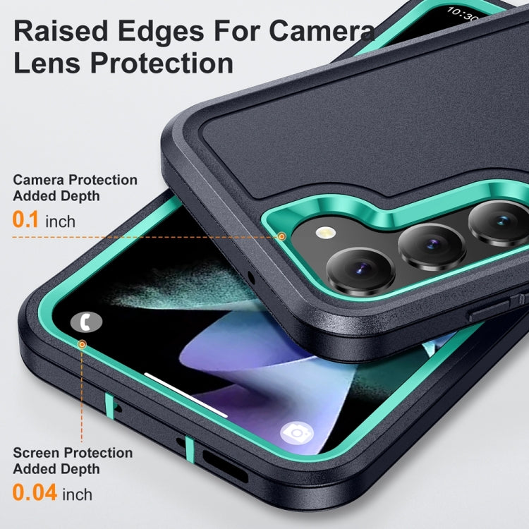 For Samsung Galaxy S24 5G Life Waterproof Rugged Phone Case(Dark Blue + Light Blue)