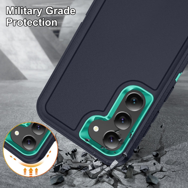 For Samsung Galaxy S24 5G Life Waterproof Rugged Phone Case(Dark Blue + Light Blue)
