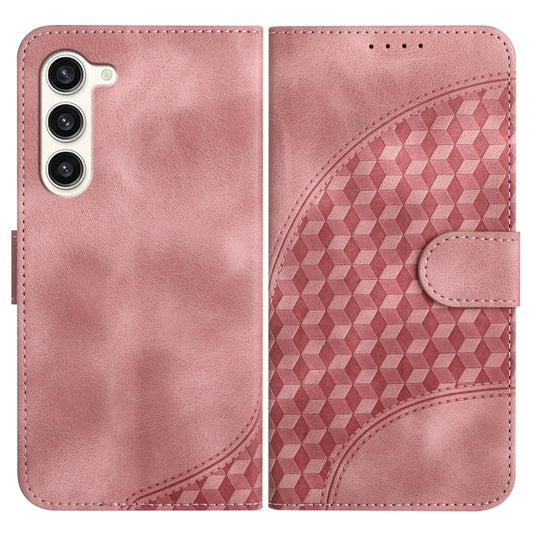 For Samsung Galaxy S24 5G YX0060 Elephant Head Embossed Phone Leather Case with Lanyard(Pink)