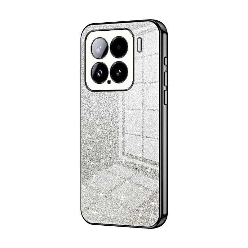 For Xiaomi 15 Gradient Glitter Powder Electroplated Phone Case(Black)