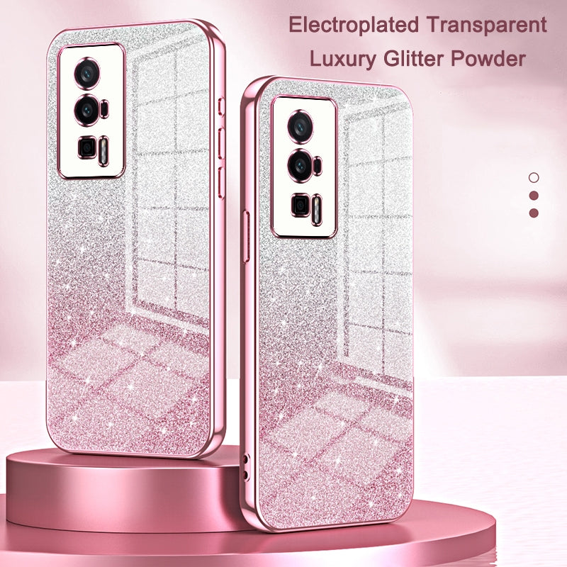For Xiaomi 15 Pro Gradient Glitter Powder Electroplated Phone Case(Purple)