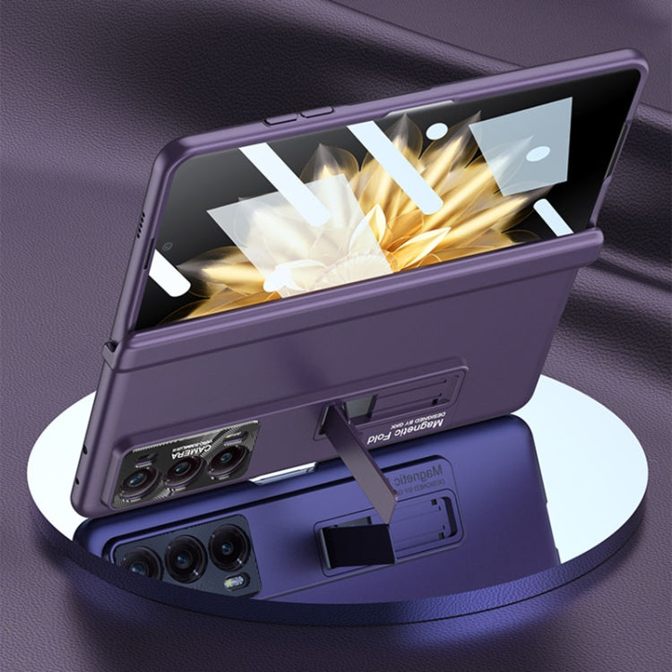 For Honor Magic V2 GKK Integrated Magnetic Folding Hinge All-inclusive Phone Case(Purple)