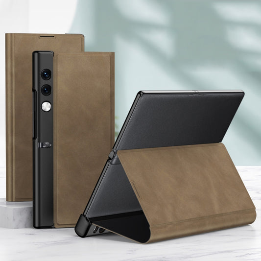 For Honor V Purse GKK Frosted Leather Fold Phone Case(Brown)