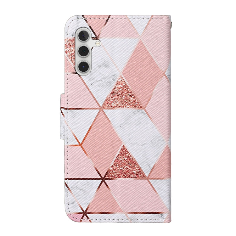 For Samsung Galaxy S24 5G Colored Drawing Pattern Leather Phone Case(Marble)