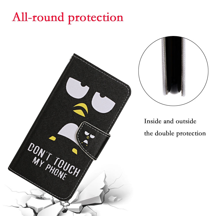 For Samsung Galaxy S24 5G Colored Drawing Pattern Leather Phone Case(Penguin)