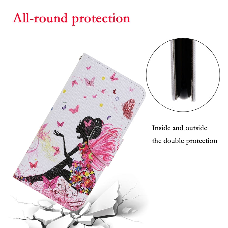For Samsung Galaxy S24 5G Colored Drawing Pattern Leather Phone Case(Dancing Girl)