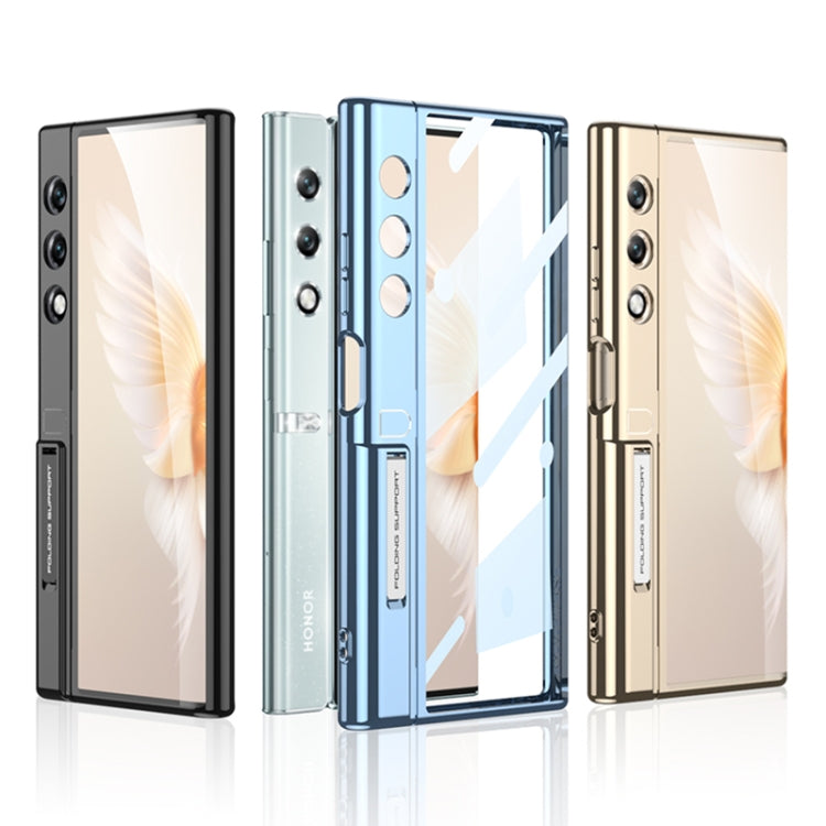 For Honor V Purse GKK Integrated Flip Electroplating TPU Case with Holder(Gold)