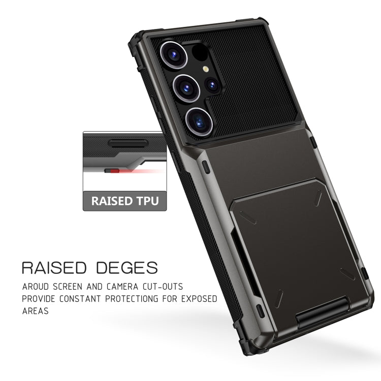 For Samsung Galaxy S24 5G Scratch-Resistant Shockproof Heavy Duty Rugged Armor Phone Case(Purple)