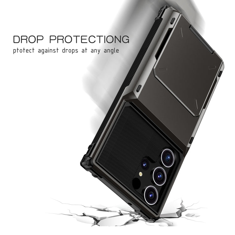 For Samsung Galaxy S24 5G Scratch-Resistant Shockproof Heavy Duty Rugged Armor Phone Case(Purple)