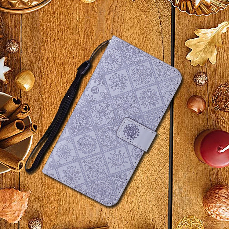 For Samsung Galaxy S24 5G Ethnic Style Embossed Pattern Leather Phone Case(Purple)