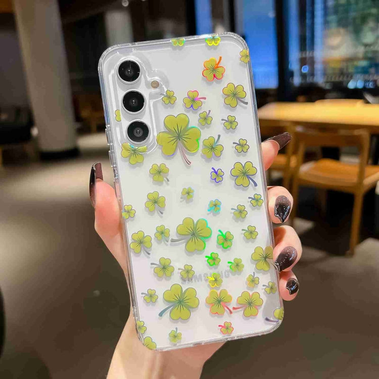 For Samsung Galaxy S24 5G Electroplated Symphony Phone Case(Four-leaf-clover)