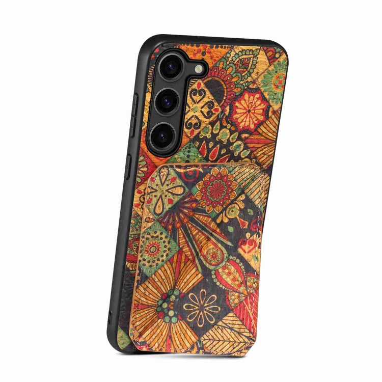 For Samsung Galaxy S24 5G Dual Card Slot Holder Phone Case(Autumn Yellow)