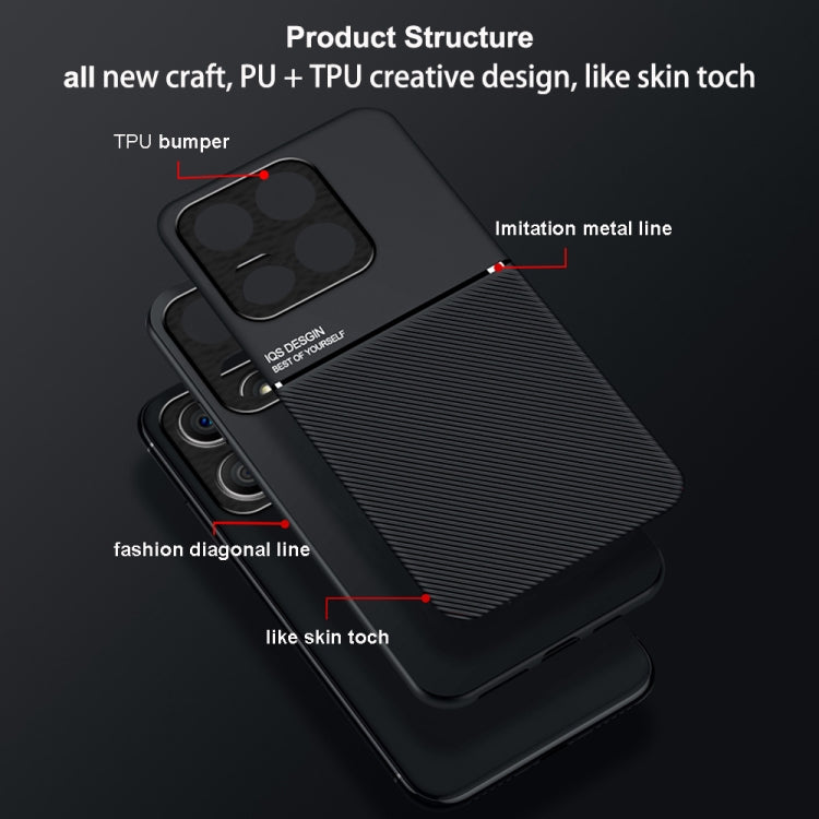 For Honor X8b Classic Tilt Strip Grain Magnetic Shockproof PC + TPU Phone Case(Green)
