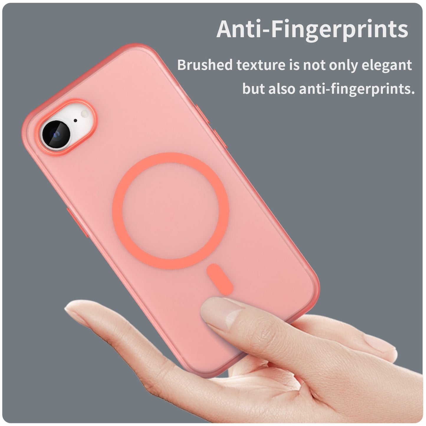 For iPhone 16e MagSafe Frosted Translucent TPU + PC Full Coverage Phone Case(Red)