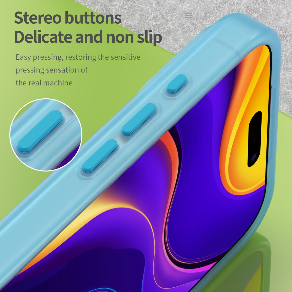 Compatible with iPhone 18 Pro Max MagSafe Frosted Translucent TPU + PC Full Coverage Phone Case - Blue