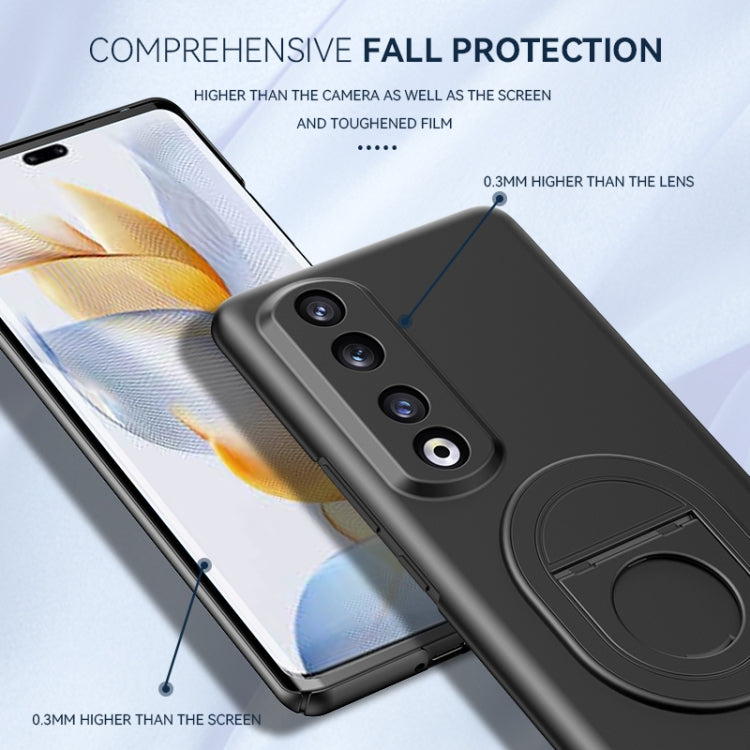 For Honor 90 Pro Magsafe Hidden Fold Holder Full Coverage Shockproof Phone Case(Black)