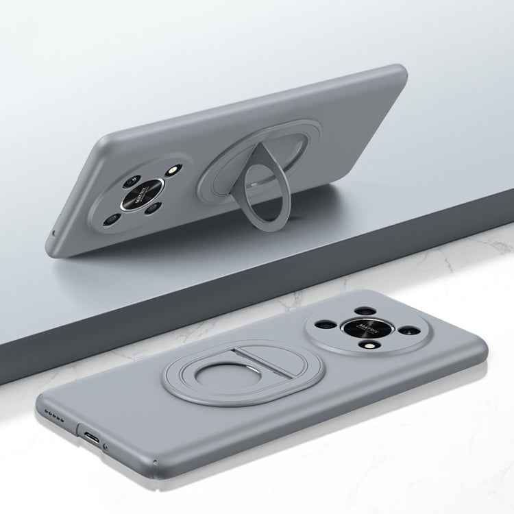 For Honor X30 Magsafe Hidden Fold Holder Full Coverage Shockproof Phone Case(Grey)