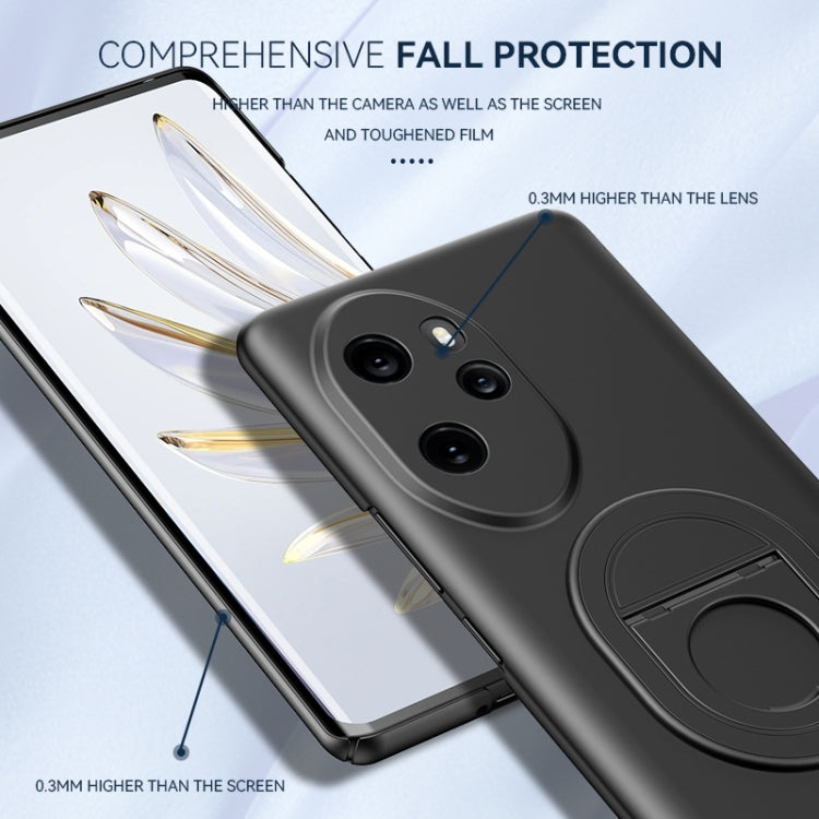 For Honor 100 Pro Magsafe Hidden Fold Holder Full Coverage Shockproof Phone Case(Grey)