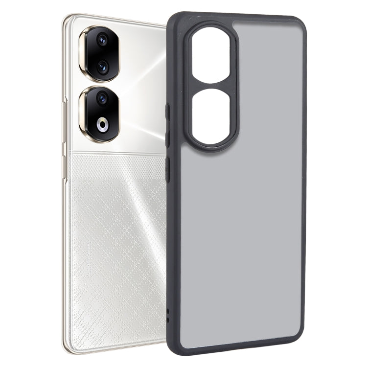 For Honor 90 Pro Fine Pore Matte Black TPU + PC Phone Case
