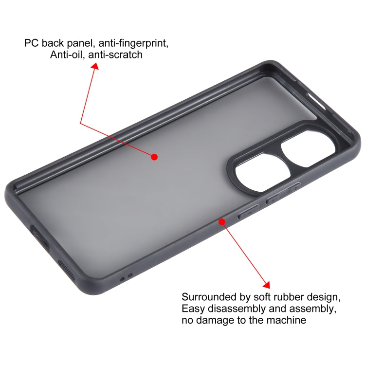 For Honor 90 Pro Fine Pore Matte Black TPU + PC Phone Case