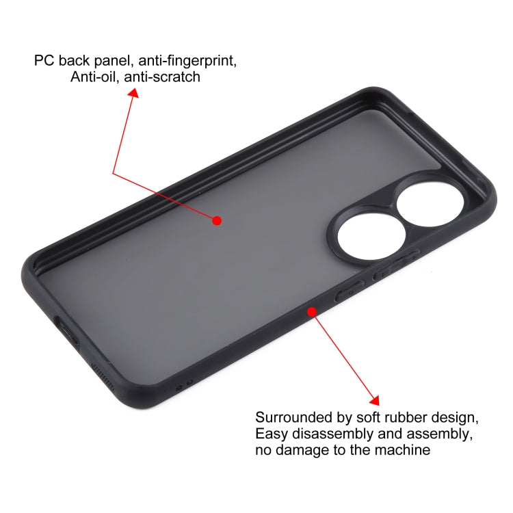 For Honor 90 Fine Pore Matte Black TPU + PC Phone Case