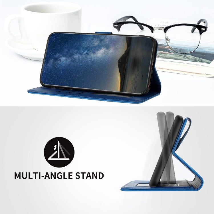 For Honor X50 / X9b Datura Flower Embossed Flip Leather Phone Case(Blue)