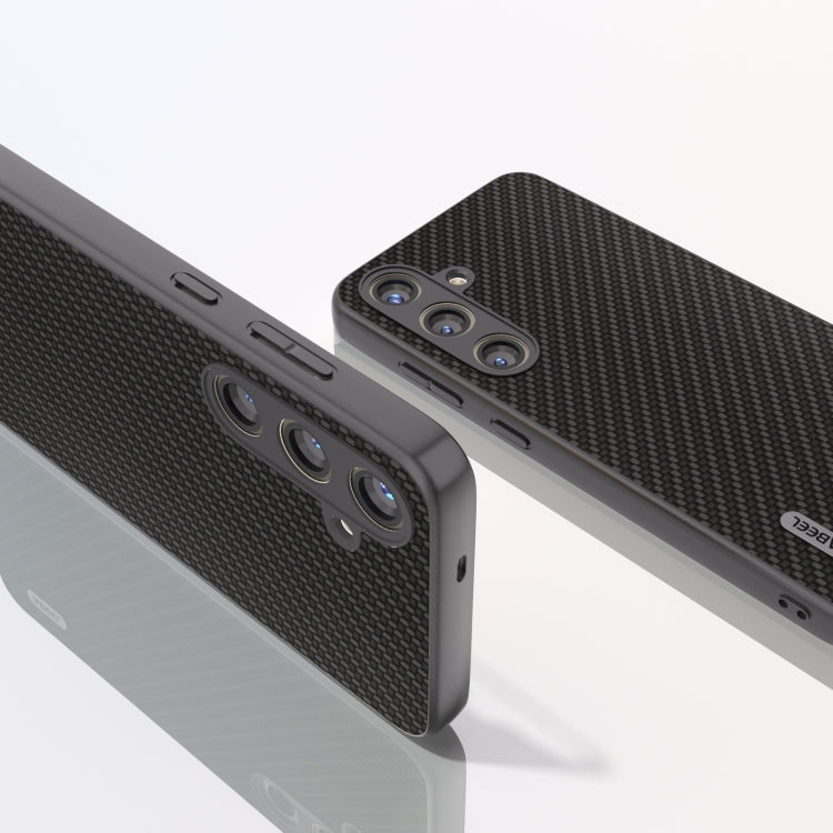 For Samsung Galaxy S24 5G ABEEL Carbon Fiber Texture Protective Phone Case(Black)
