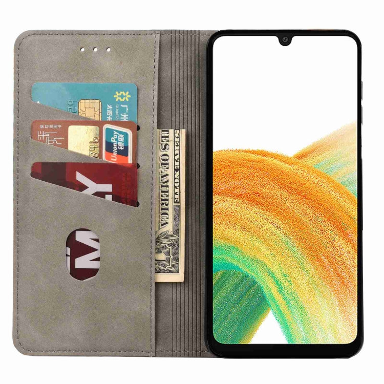 For Samsung Galaxy S24 5G Skin Feel Splicing Leather Phone Case(Grey)