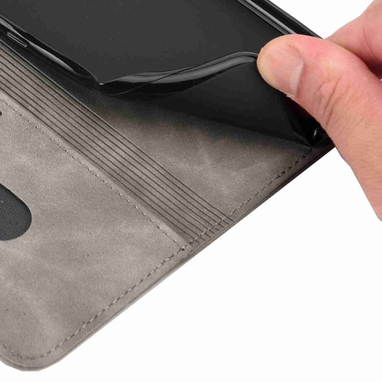 For Samsung Galaxy S24 5G Skin Feel Splicing Leather Phone Case(Grey)