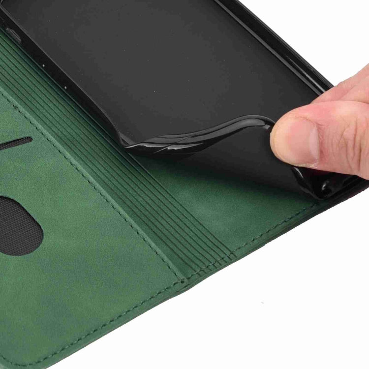 For Samsung Galaxy S24 5G Skin Feel Splicing Leather Phone Case(Green)