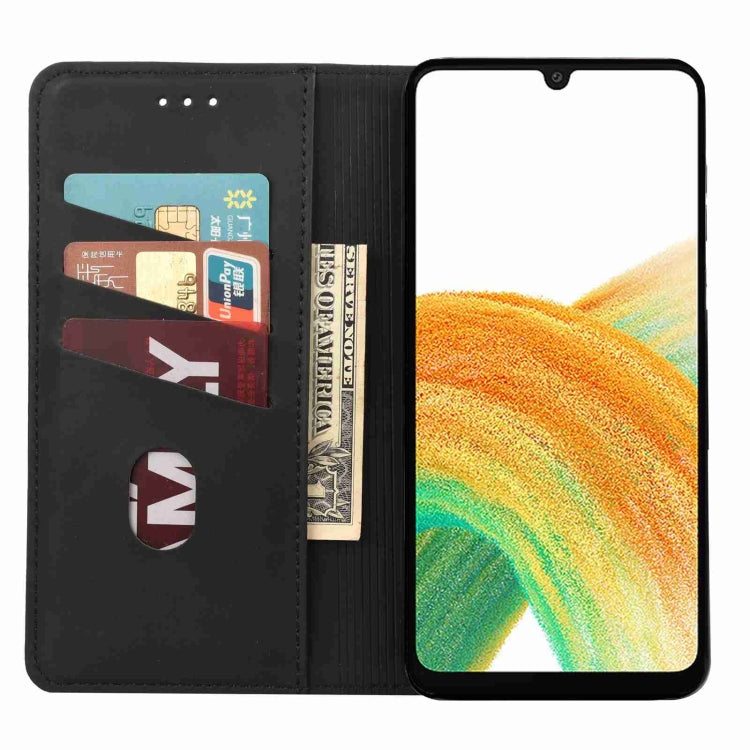 For Samsung Galaxy S24 5G Skin Feel Splicing Leather Phone Case(Black)