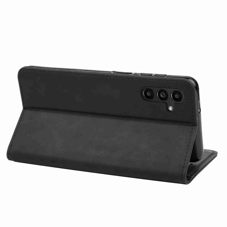 For Samsung Galaxy S24 5G Skin Feel Splicing Leather Phone Case(Black)