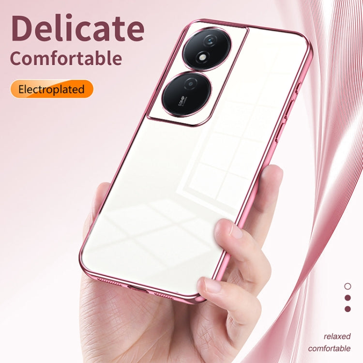 For Honor Play 50 Plus Transparent Plating Fine Hole Phone Case(Transparent)