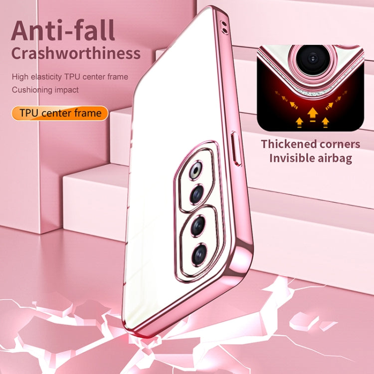 For Honor 90 Pro Transparent Plating Fine Hole Phone Case(Silver)