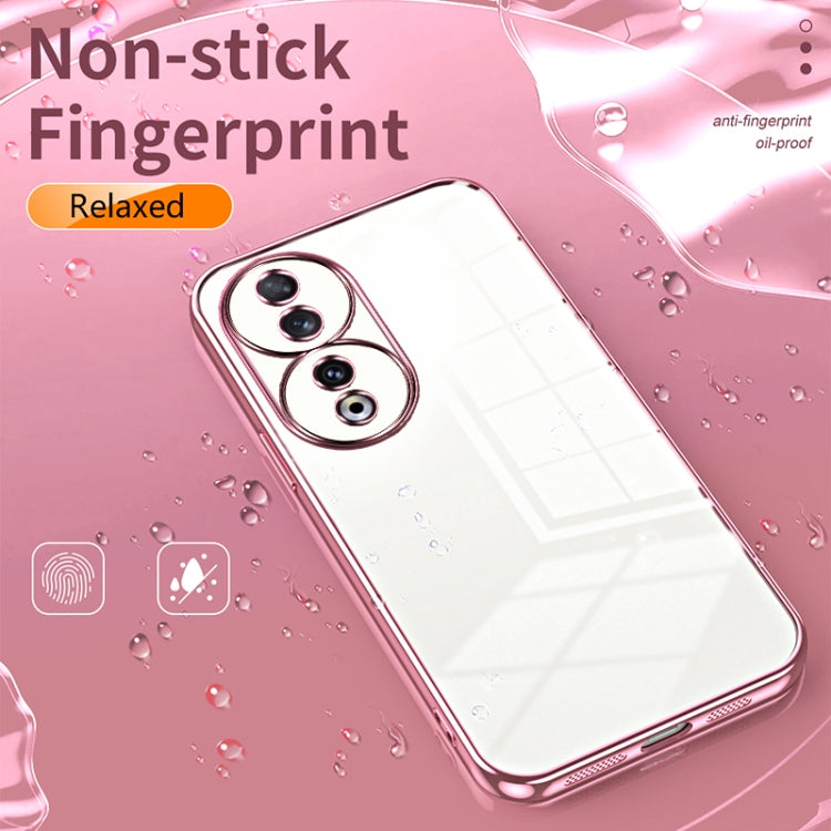 For Honor 90 Transparent Plating Fine Hole Phone Case(Gold)