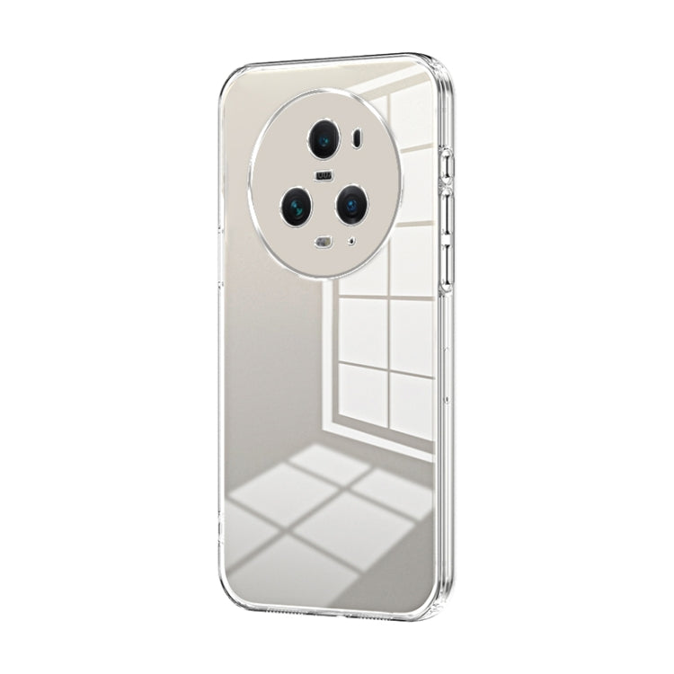 For Honor Magic5 Pro Transparent Plating Fine Hole Phone Case(Transparent)