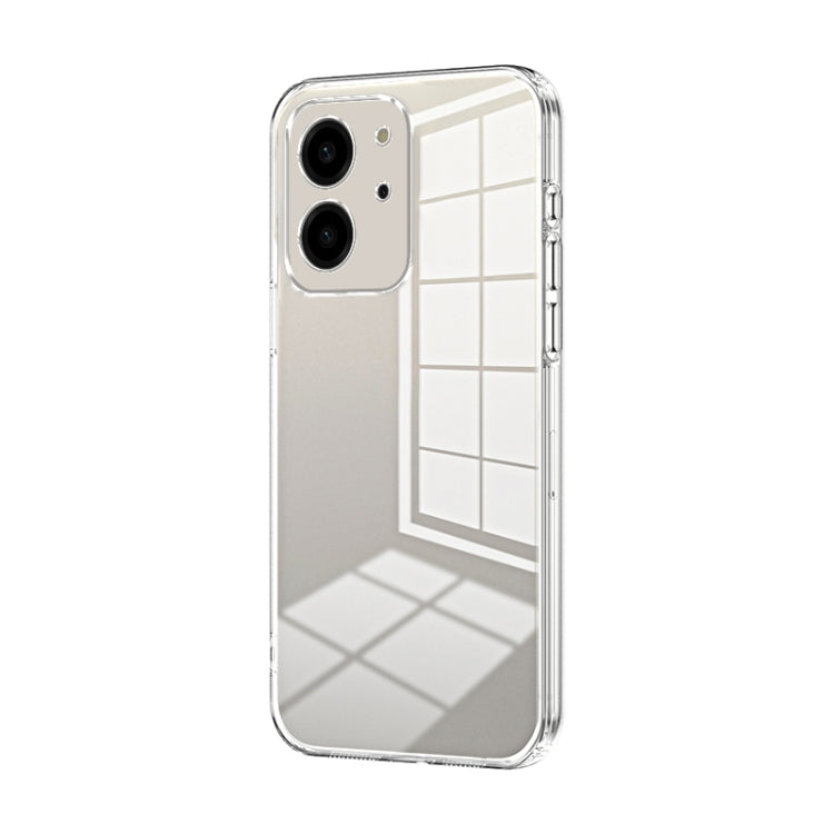 For Honor 80 SE Transparent Plating Fine Hole Phone Case(Transparent)