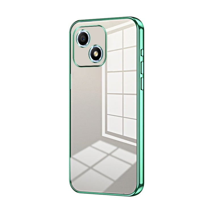 For Honor Play 30 Transparent Plating Fine Hole Phone Case(Green)