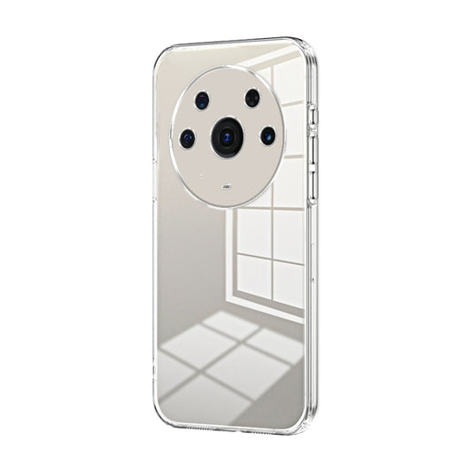 For Honor Magic3 Pro Transparent Plating Fine Hole Phone Case(Transparent)