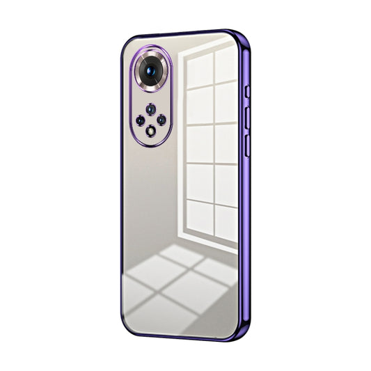 For Honor 50 Pro  / Huawei nova 9 Pro Transparent Plating Fine Hole Phone Case(Purple)