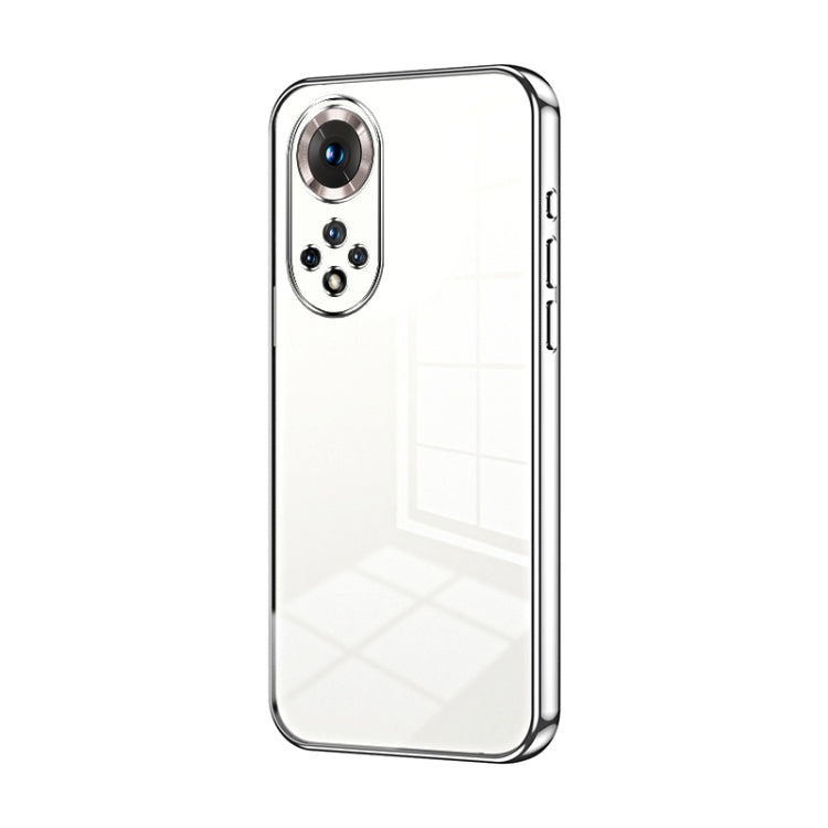 For Honor 50 / Huawei nova 9 Transparent Plating Fine Hole Phone Case(Silver)