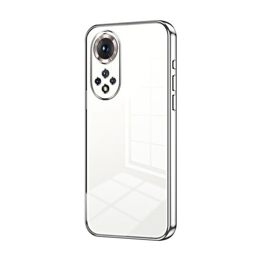 For Honor 50 / Huawei nova 9 Transparent Plating Fine Hole Phone Case(Silver)