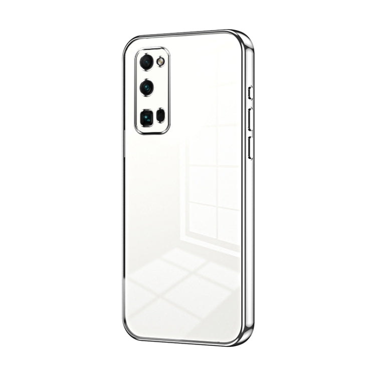 For Honor 30 Pro / 30 Pro+ Transparent Plating Fine Hole Phone Case(Silver)