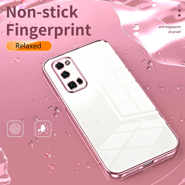 For Honor 30 Pro / 30 Pro+ Transparent Plating Fine Hole Phone Case(Silver)