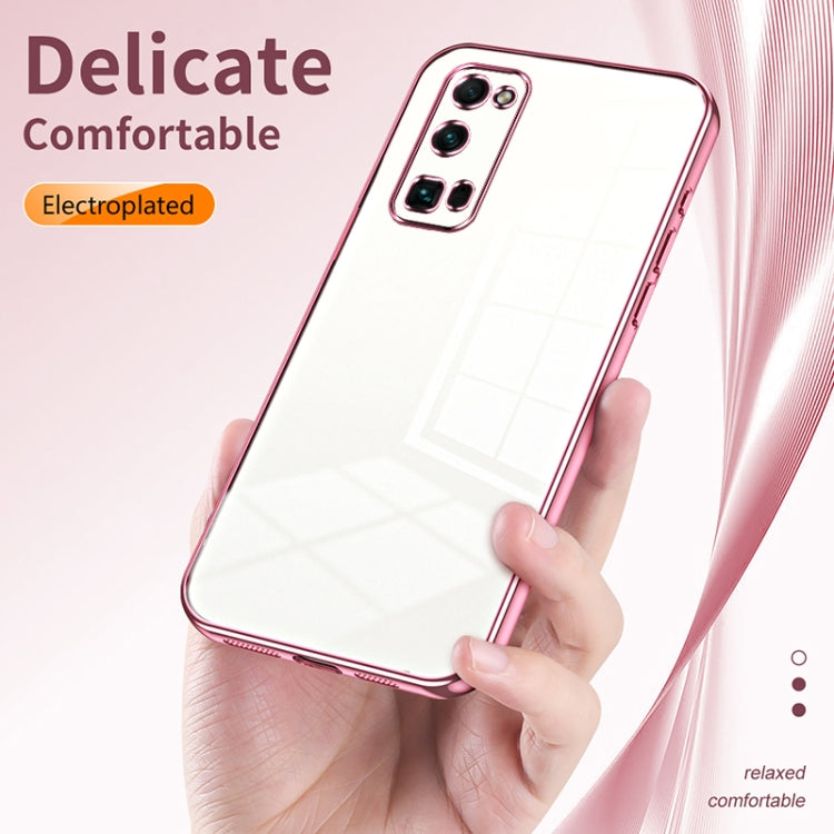For Honor 30 Pro / 30 Pro+ Transparent Plating Fine Hole Phone Case(Silver)