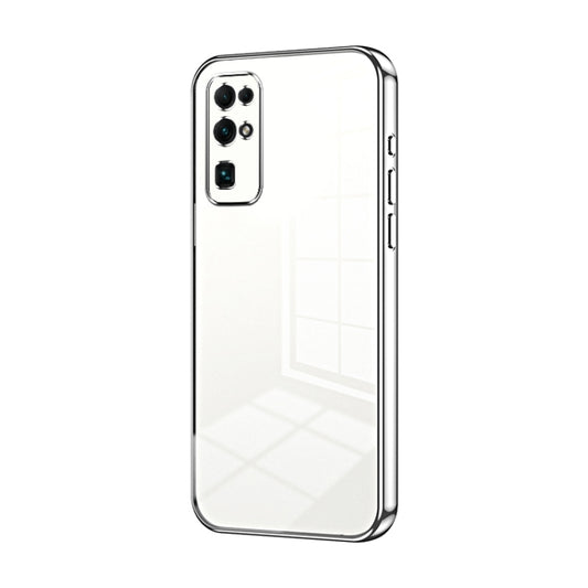 For Honor 30 Transparent Plating Fine Hole Phone Case(Silver)