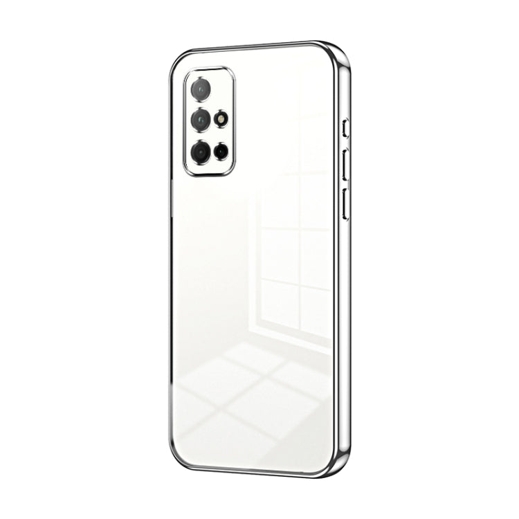 For Honor 30S Transparent Plating Fine Hole Phone Case(Silver)