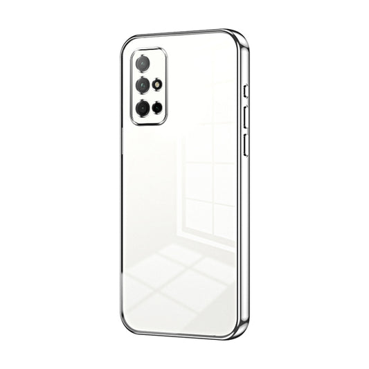 For Honor 30S Transparent Plating Fine Hole Phone Case(Silver)