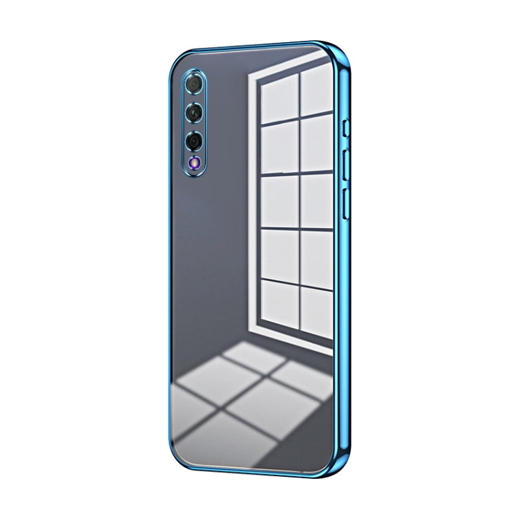 For Honor 9X Pro / Huawei Y9s Transparent Plating Fine Hole Phone Case(Blue)